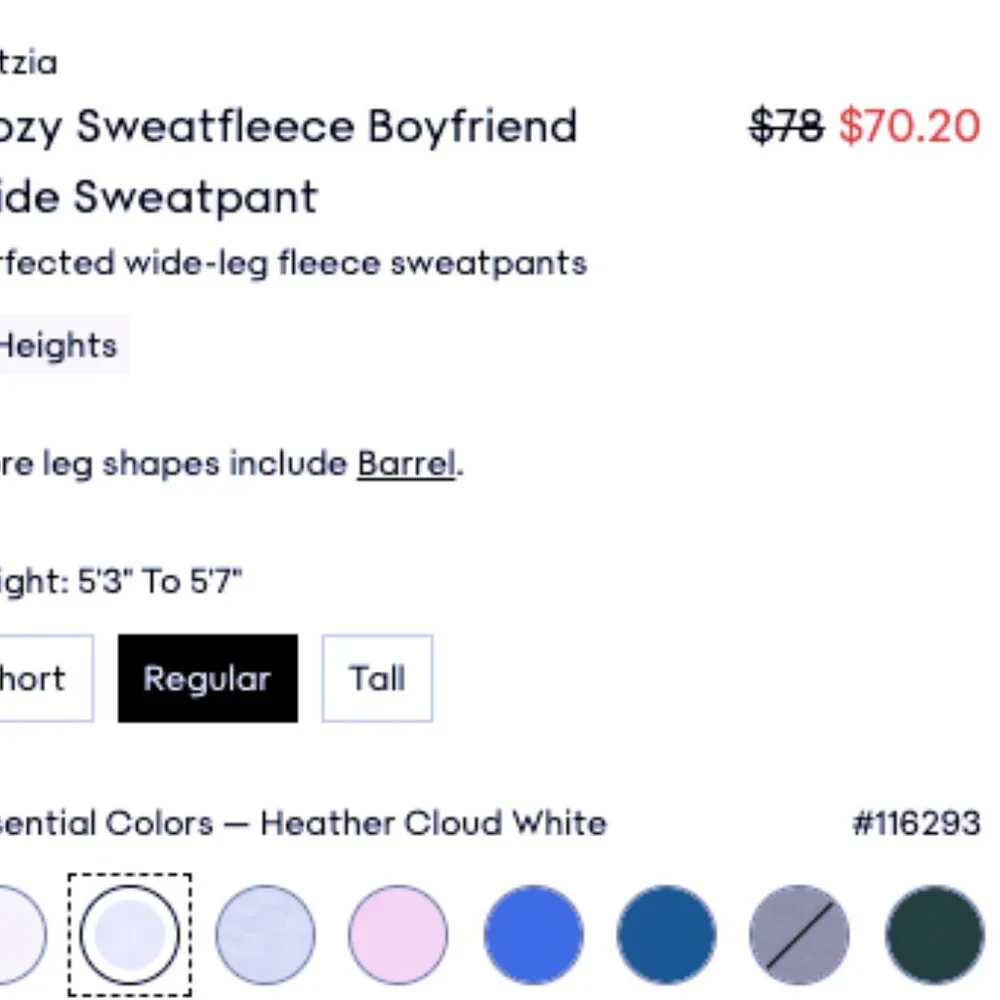 Aritzia Cozy Sweatfleece Boyfriend Wide Sweatpant - Picture 5 of 5